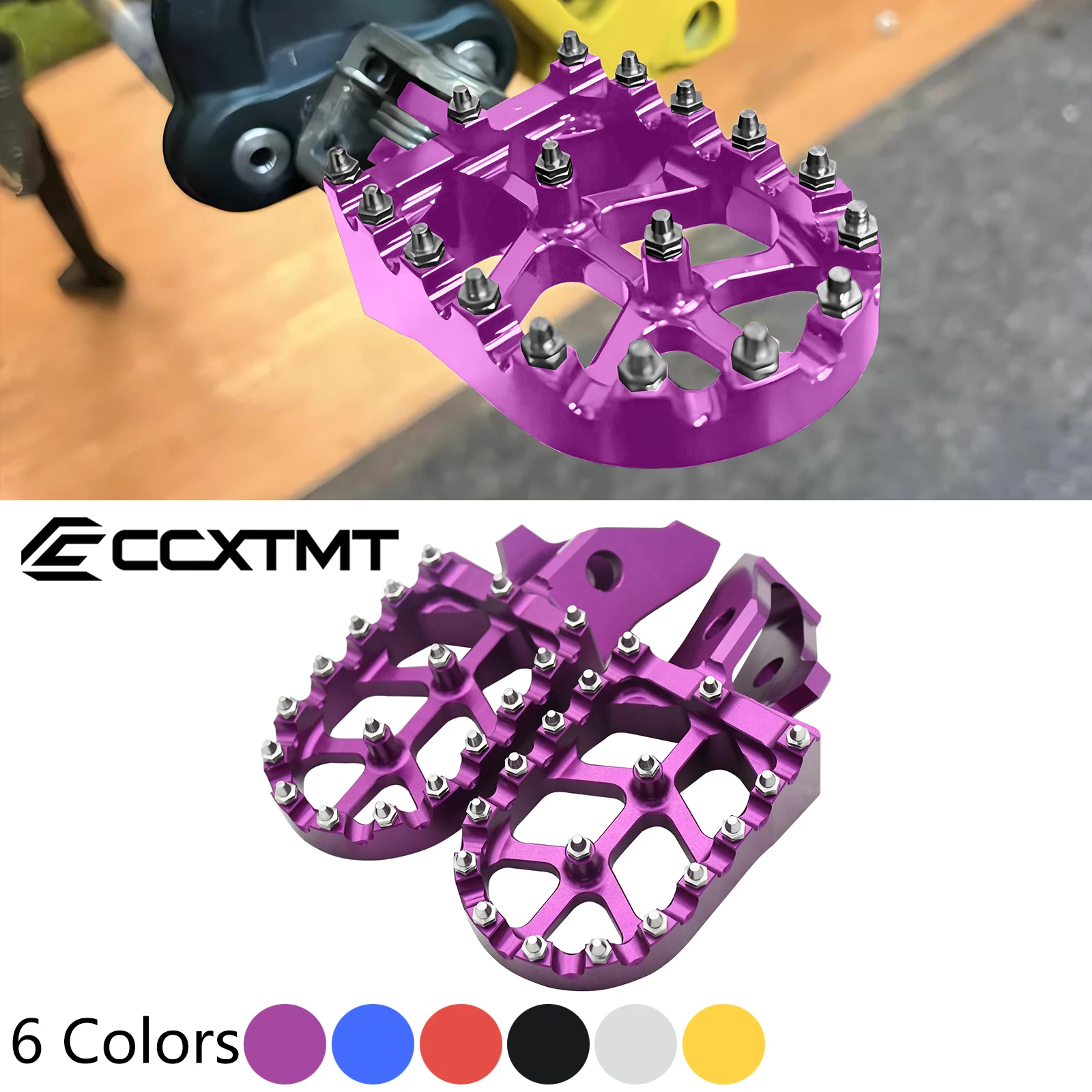 Motorcycle CNC Aluminum Footpegs Bracket Pedals Foot Pegs For Sur Ron Sur-Ron Surron Ultra Bee UB Electric Motocross Bike