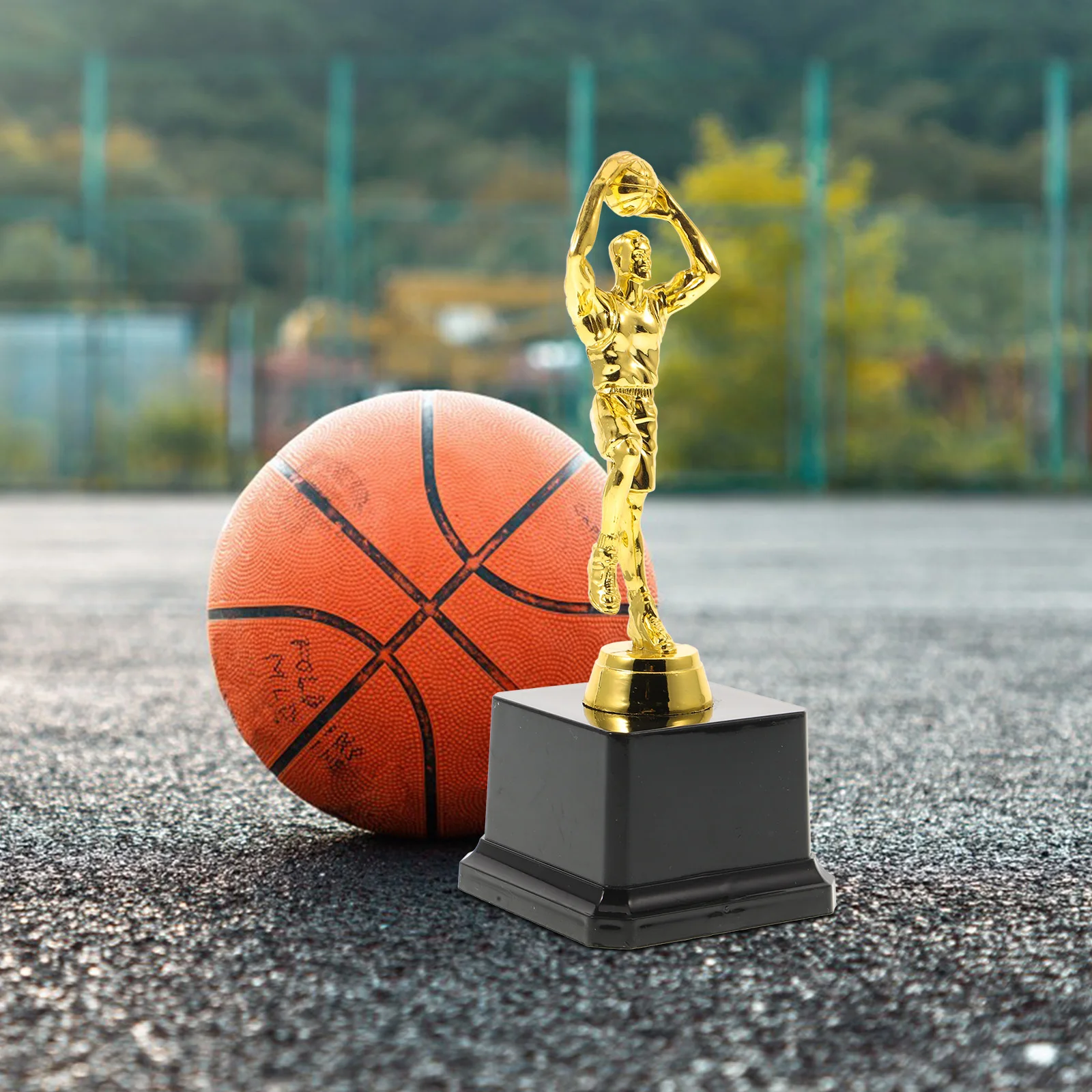 

Golden Trophies Plastic Figure For Tournaments Competitions Durable For Teams Participants Sport Team Award Player Plastic