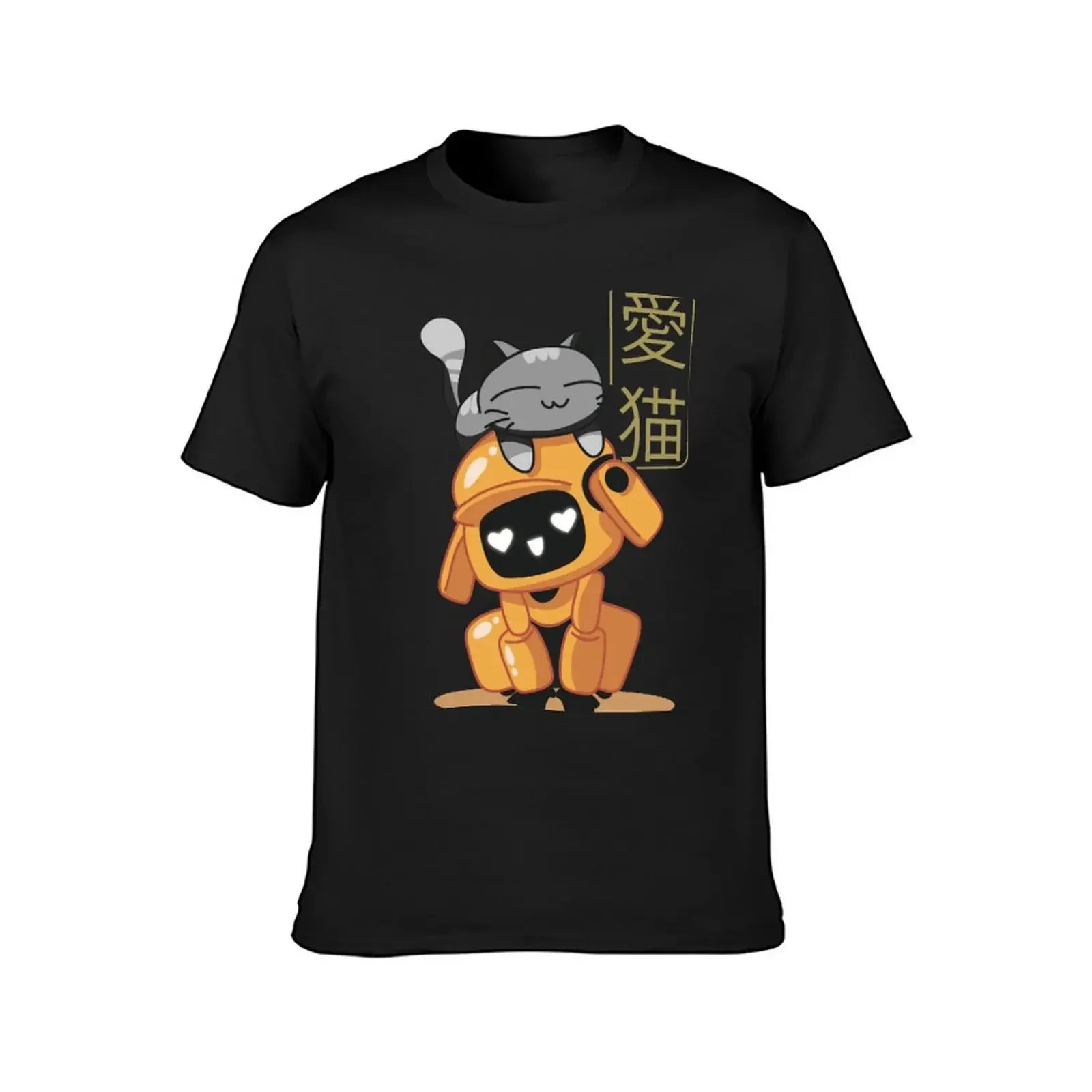 Love death and robots K-VRC and a Cat T-Shirt blacks customizeds oversizeds t shirt for men