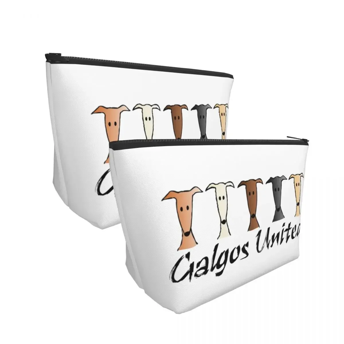 Galgos United Greyhound Makeup Bag for Women Cosmetic Bags Travel Toiletry Storage Pouch Organizer Dopp Kit Box