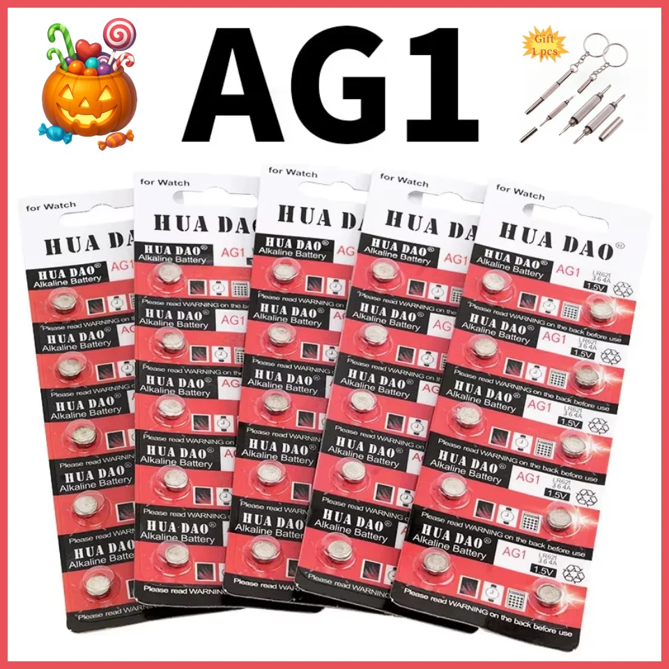 High-Performance 1.55V SR621SW 364 AG1 LR621 Silver Oxide Button Cell Battery for Watches, Clock,Remote,Toy,Calculator