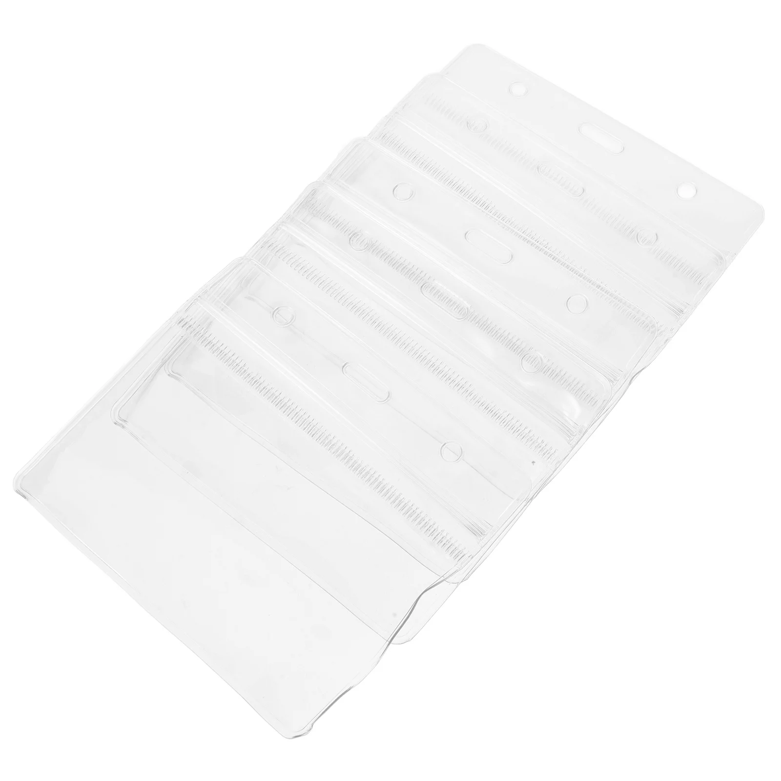 

40Pcs Clear Cards Covers Horizontal Id Holder Badge Sleeve Protector for Staff Students Nurses Doctors Easy to Use and Clean