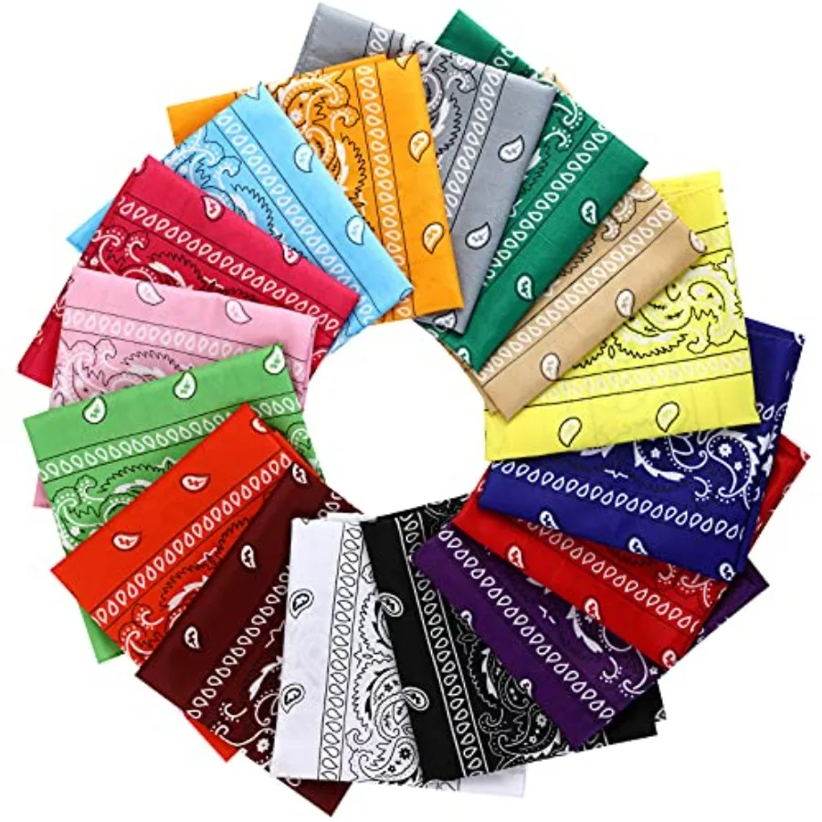16pcs Bandanas MultiPurpose Party Outdoor Favor Scarf Headband Handkerchiefs for Unisex Women Men Boy Girls Versatile and Styli