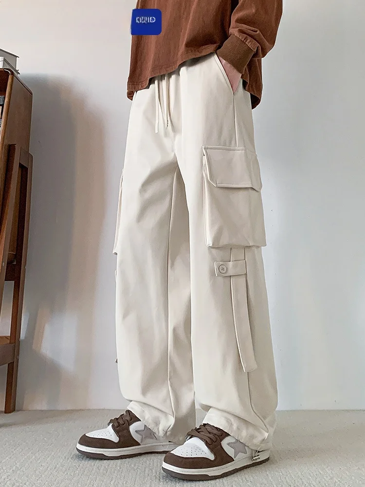 

Wassup Dozen Large Size Workwear Pants Men's Casual Straight Leg Trousers Sli Loose Fit Long Pants Trendy Youth Sle