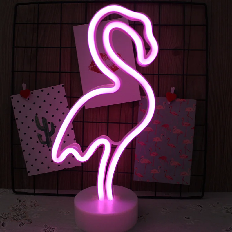 Imagem -04 - Arco-íris Unicórnio Neon Led Night Lamp Girls Bedroom Warm Light Decoração do Quarto 3d Acrílico Table Desk Lamp Presentes