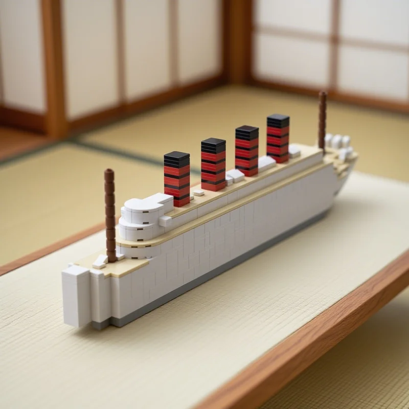 

614PCS MOC Creative Model Rms Mauretania Postwar Building Blocks DIY Building Blocks Display Gift Collectible Decoration Home