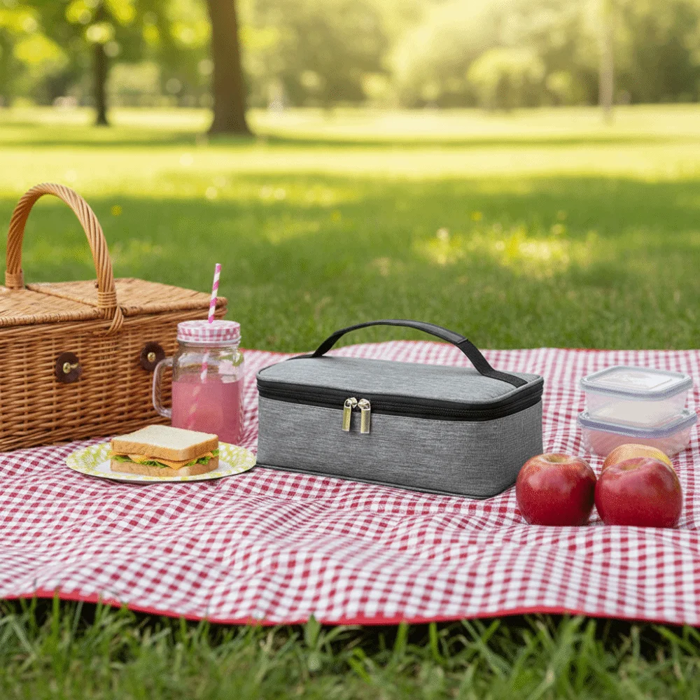 

Large Capacity Portable Thermal Bag Thickened Reusable Lunch Bag Oxford Cloth Mini Insulated Cooler Bag Camping Hiking