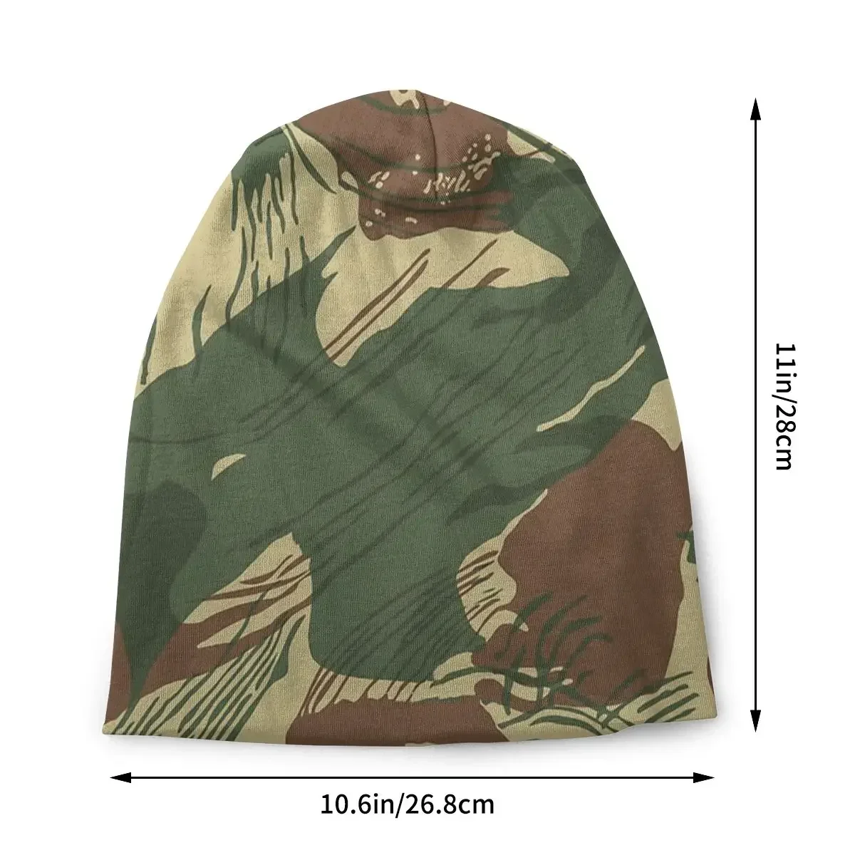 Rhodesian Brush Stroke Camouflage Men Women Thin Beanies Outdoor Ski Cap Skullies Bonnet Hat