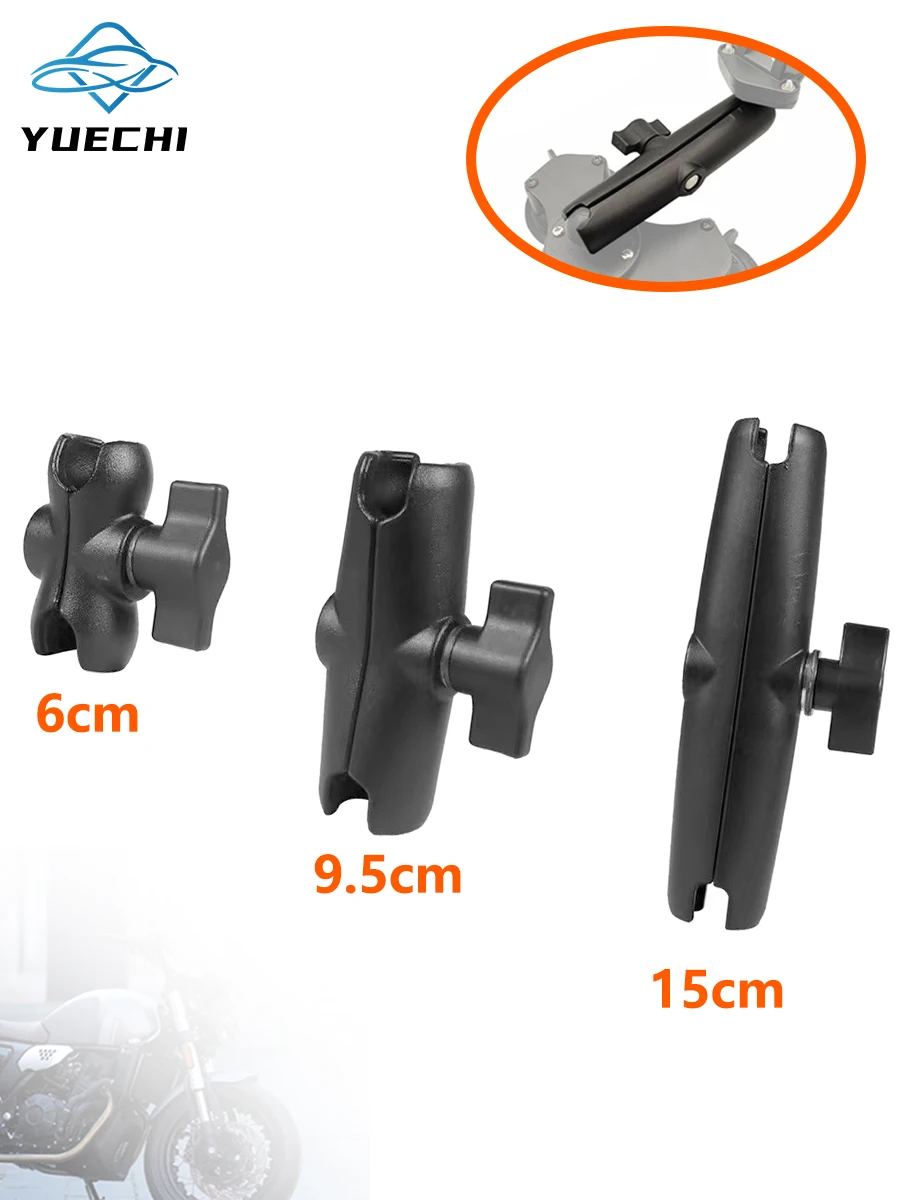 AliExpress NONE Aluminum Alloy Double Socket Arm for 25mm/1 Inch Ball Head Holder Mount 6/9.5/15cm Clamp for Bicycle Motorcycle Camera Extension