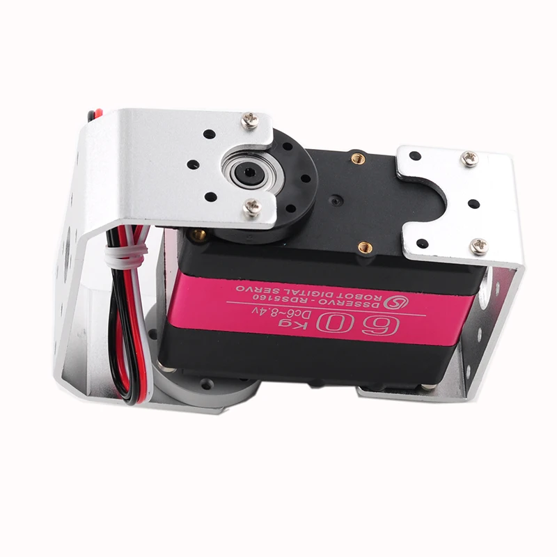 RDS5160 60kg Dwuosiowy Serwo Cyfrowe 270 ° /180 °   Metalowe koło kierownicze z uchwytem, serwa, części do samodzielnego montażu (DIY) do robotów/modeli samochodów.