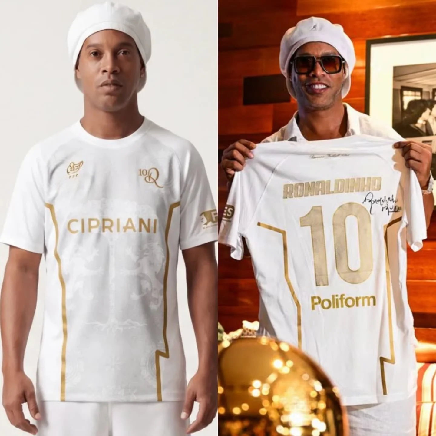 Maillot de football d'entraînement pour homme Ronaldinho 10 Ravenna 2026-27 édition spéciale, manches courtes, respirant, uniforme, maillot de football pour enfant