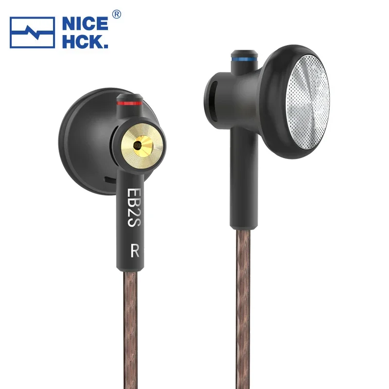 NICEHCK EB2S Flat Earbud 15.4mm LCP Dynamic Music Vocal HD Microphone with 3.5mm/4.4mm Connector view 6