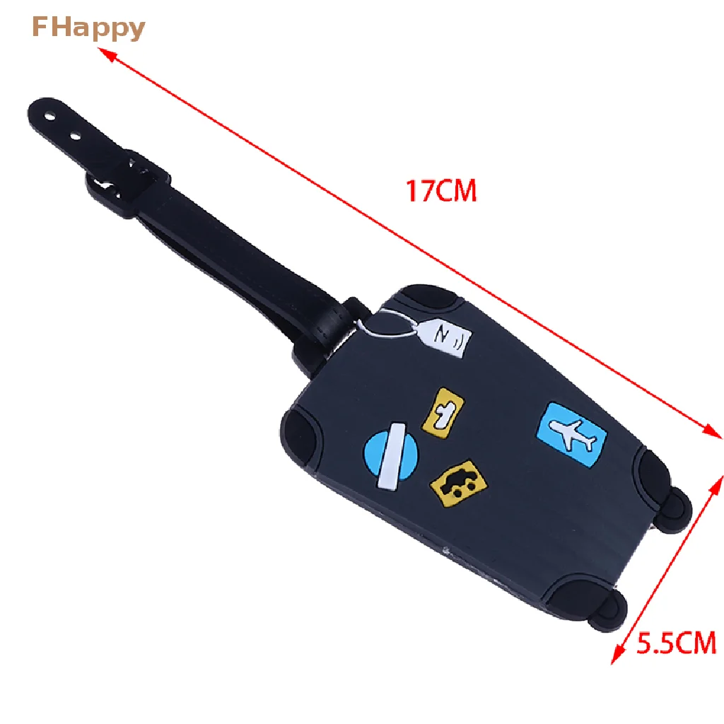 Etiqueta identificadora de silicona para equipaje, etiqueta de PVC con identificación de nombre, accesorios de viaje, nueva