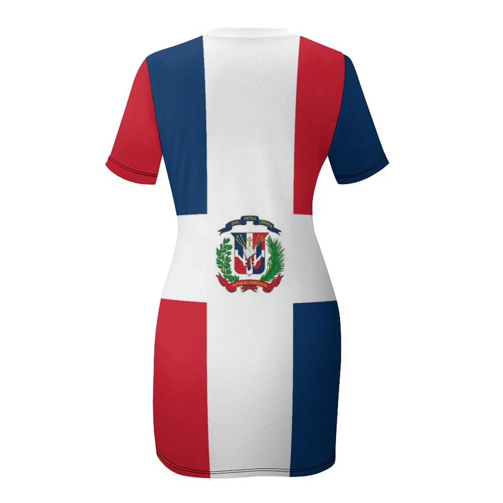 Sexy Dominican Republic Flag Duvet Sticker T-Shirt Cell Phone Case Short Sleeved Dress Nerd  Clubs  Woman\'s Gown Dresses Novelty