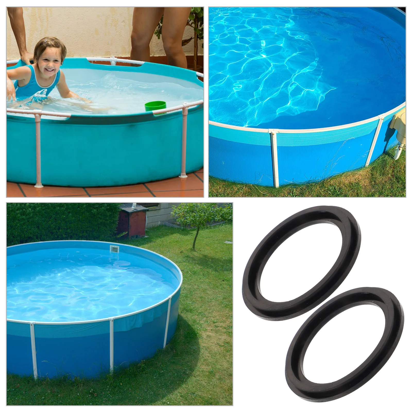 

2Pcs Pool Plunger Seal Gasket Replacement Washer for Pool Column Rubber Anti-Slip Bottom Support Washer Accessory