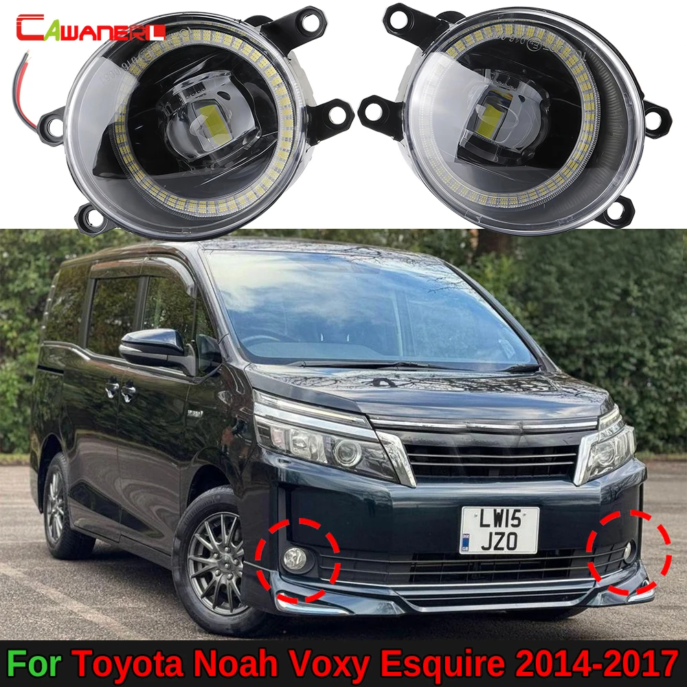 

2 Pieces LED Angel Eye Fog Light DRL 30W Car Fog Lamp Daylight H11 For Toyota Noah Voxy Esquire 2014 2015 2016 2017