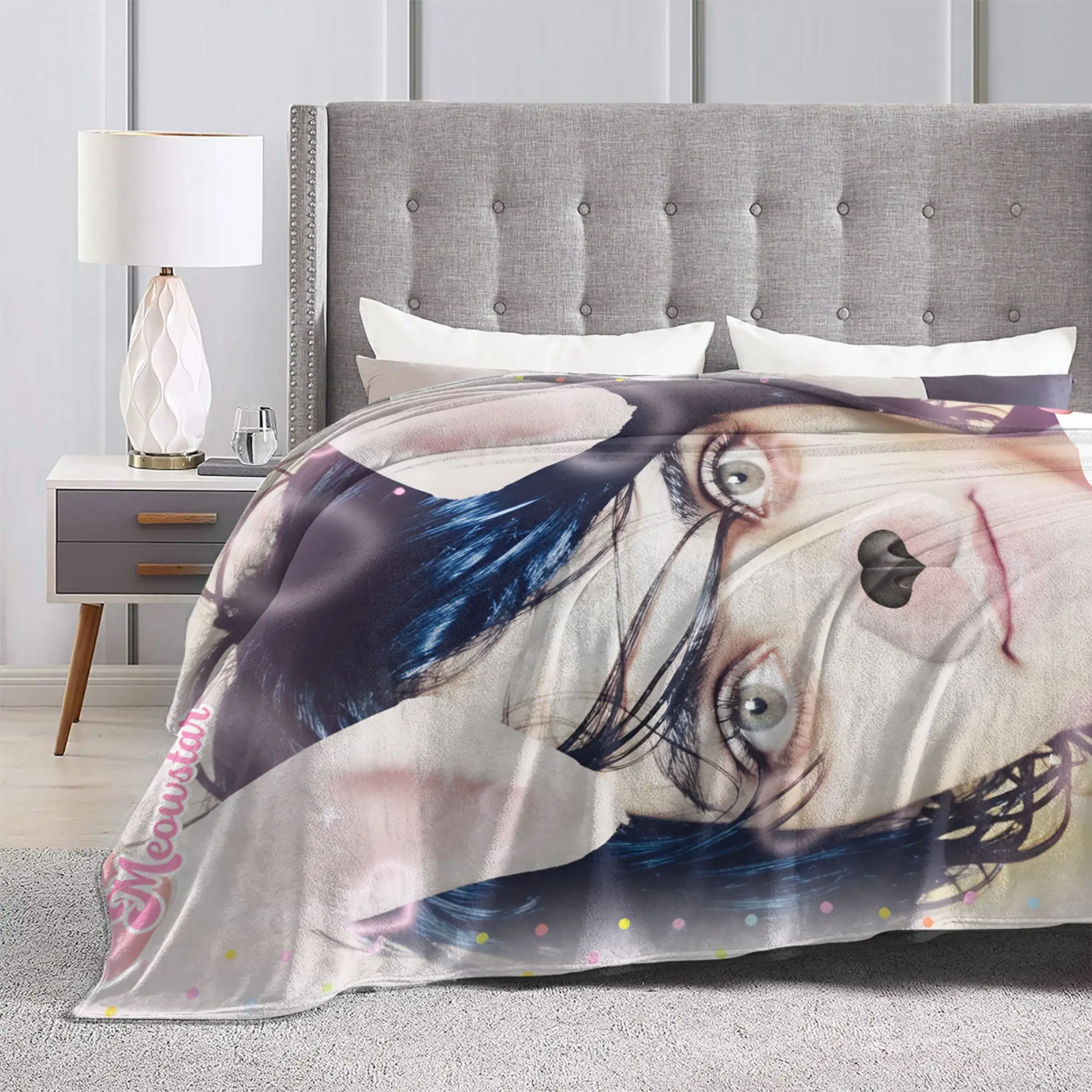 Gerard Way My Chemical Romance Super Warm Blanket  Boy Girl Plush Throw Blanket Pattern Bedroom Flannel Bedspread Sofa Bed Cover
