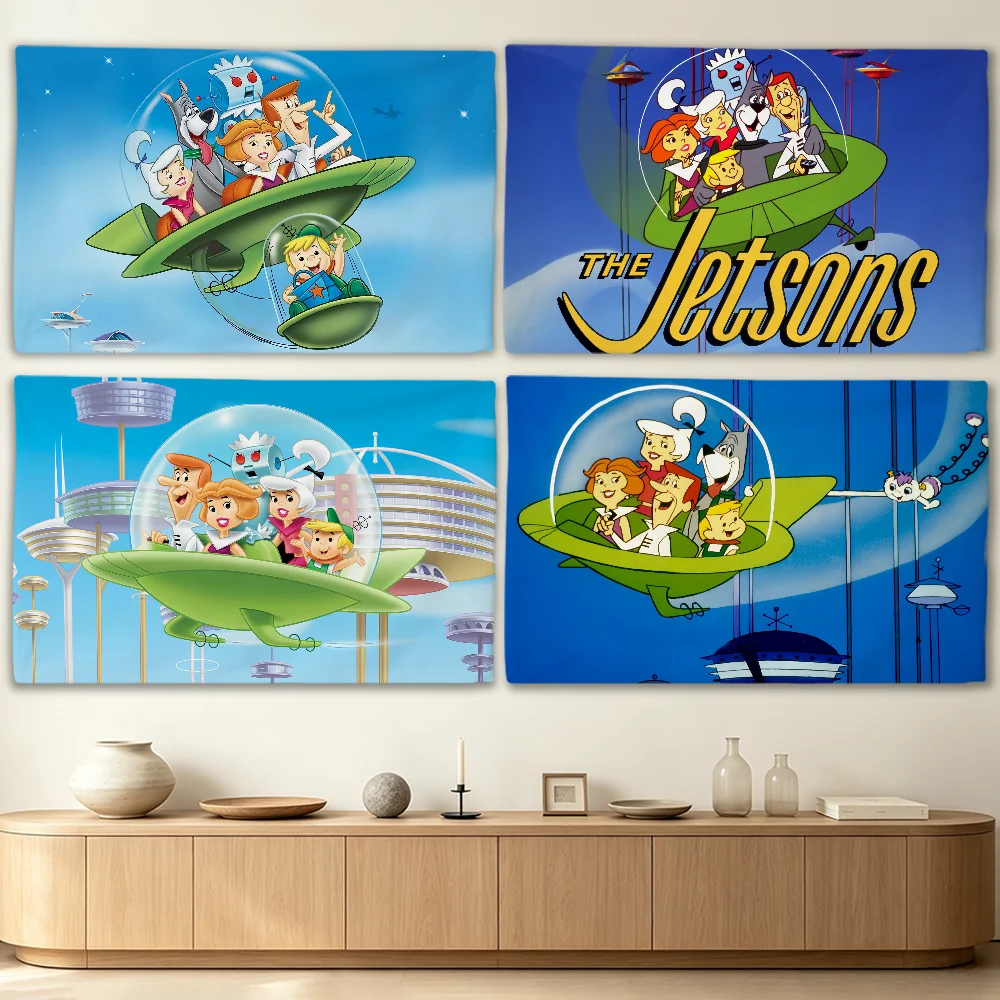 Cartoon The J-Jetsons flag Advertising Banner for Camping Decoration Outdoor & Garage Wall Hanging Decorations