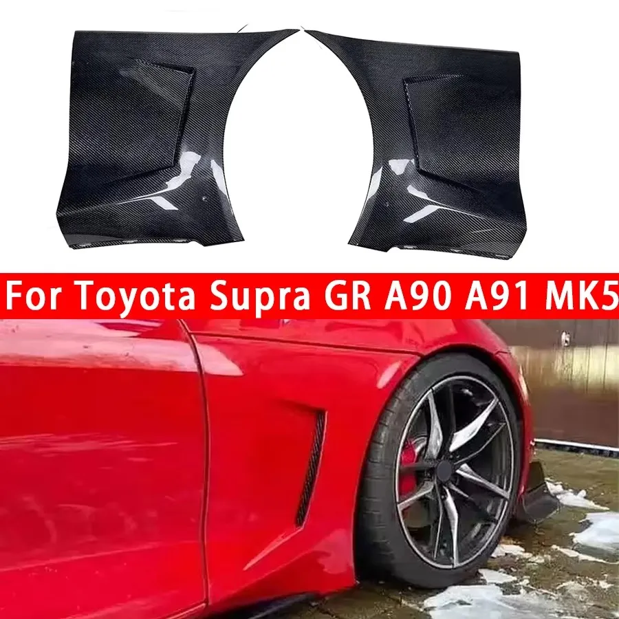 

For Toyota Supra GR A90 A91 MK5 2019+ Carbon Fiber Fender Retrofit the Carbon fiber replacement leaf plate body kit