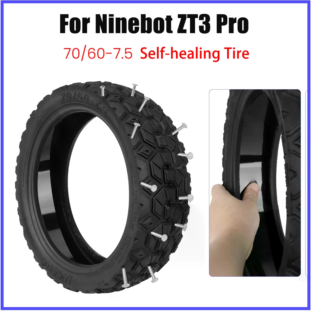

70/60-7.5 Self-healing Tubeless Tire With Goo For Ninebot ZT3/ZT3 Pro Electric Scooter Off-road Vacuum Tyre Replacements