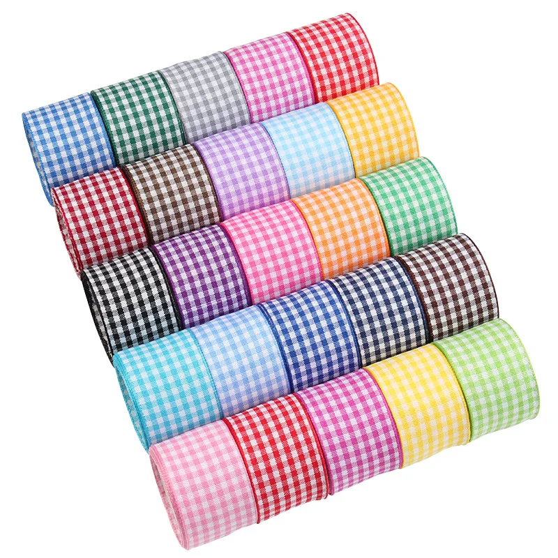 Scottish Tartan Ribbon Popular Clothing Accessories Handmade Decorative Packaging 5Yard per Lot 6mm, 9mm, 16mm, 25mm, 38mm T-06