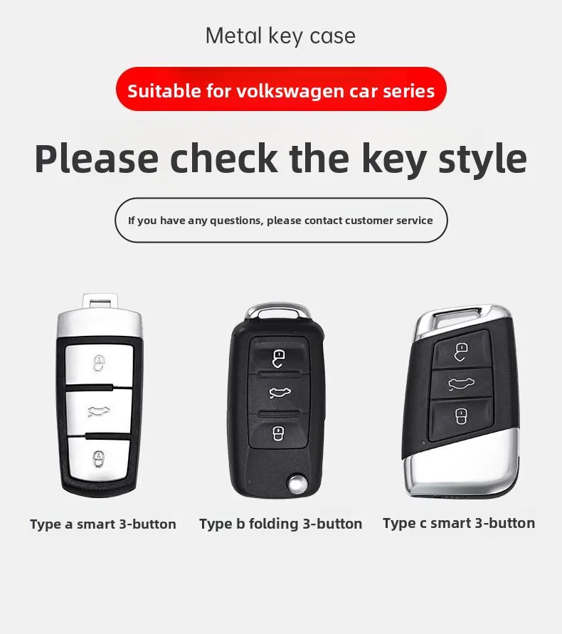 Alloy Car Key Case Cover for VW Volkswagen Golf 7 8 Git MK8 ID.3 ID.4 Cupra Formentor Skoda Octavia A8 SEAT Leon MK4 2020 2021