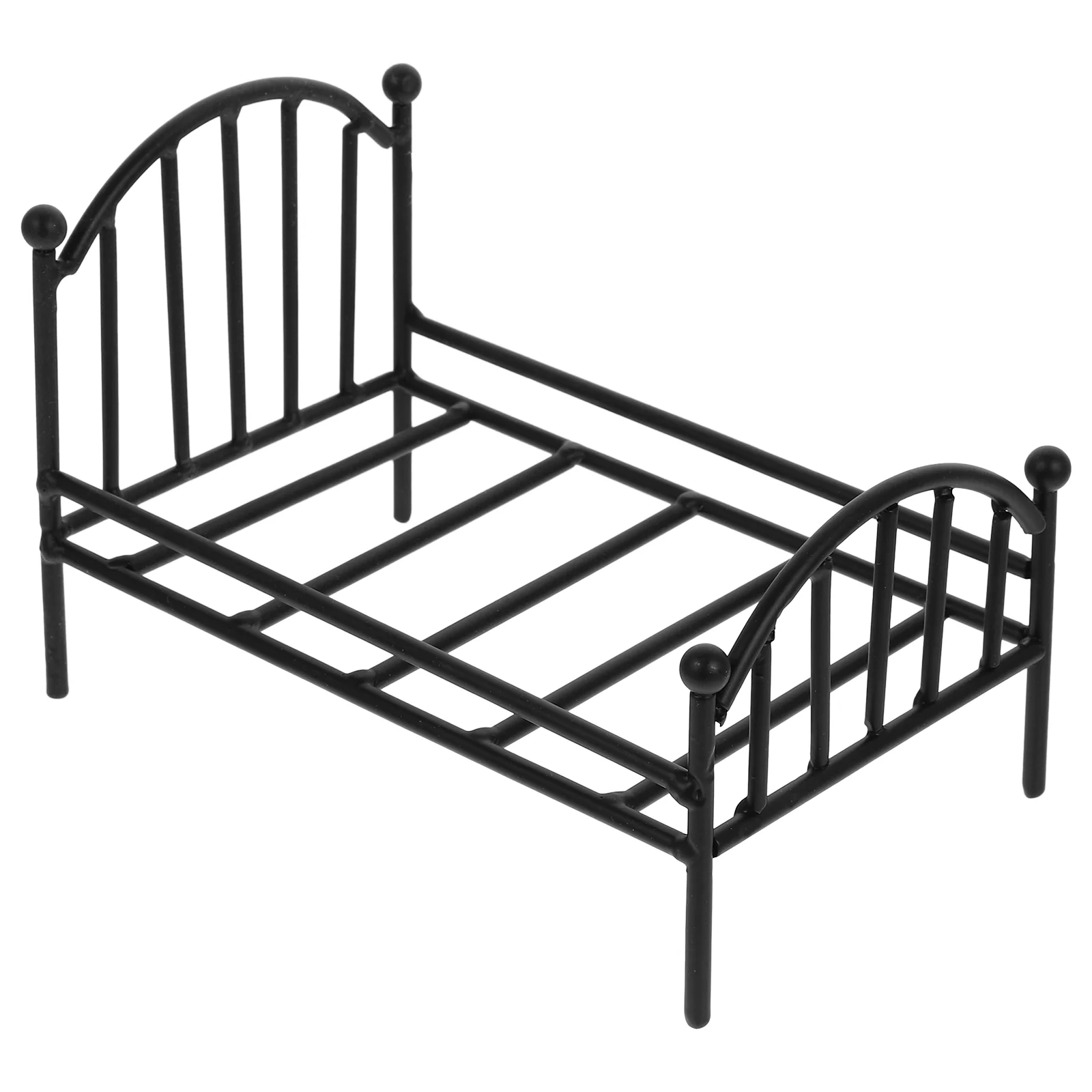 Wrought Iron Potting Stand Mini Furniture Miniature House Accessories Tiny Bed Frame Bedroom Little