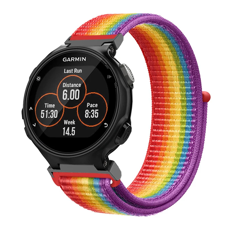 Correa de reloj de nailon para Garmin Forerunner 735XT, pulsera de reloj inteligente para Forerunner 735, 220, 230, 235, 620, 630