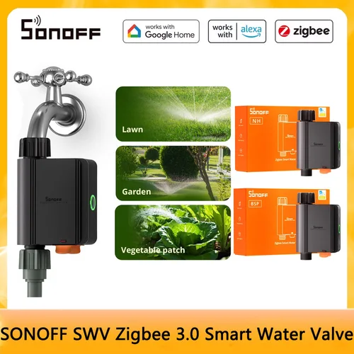 Imagen 2 del producto SONOFF Válvula de agua inteligente Zigbee SONOFF SWV Temporizador de ciclo automático Irrigación remota de encendido/apagado para jardines y campos