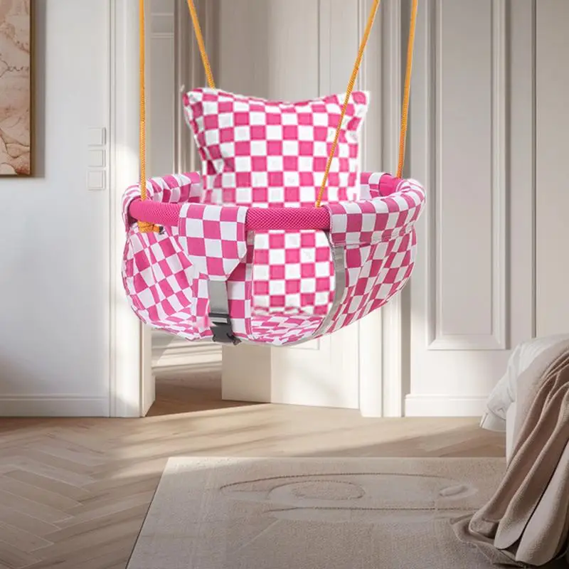 Columpio divertido para niños pequeños, conjunto de columpio para interior y exterior, accesorios ajustables para patio de juegos