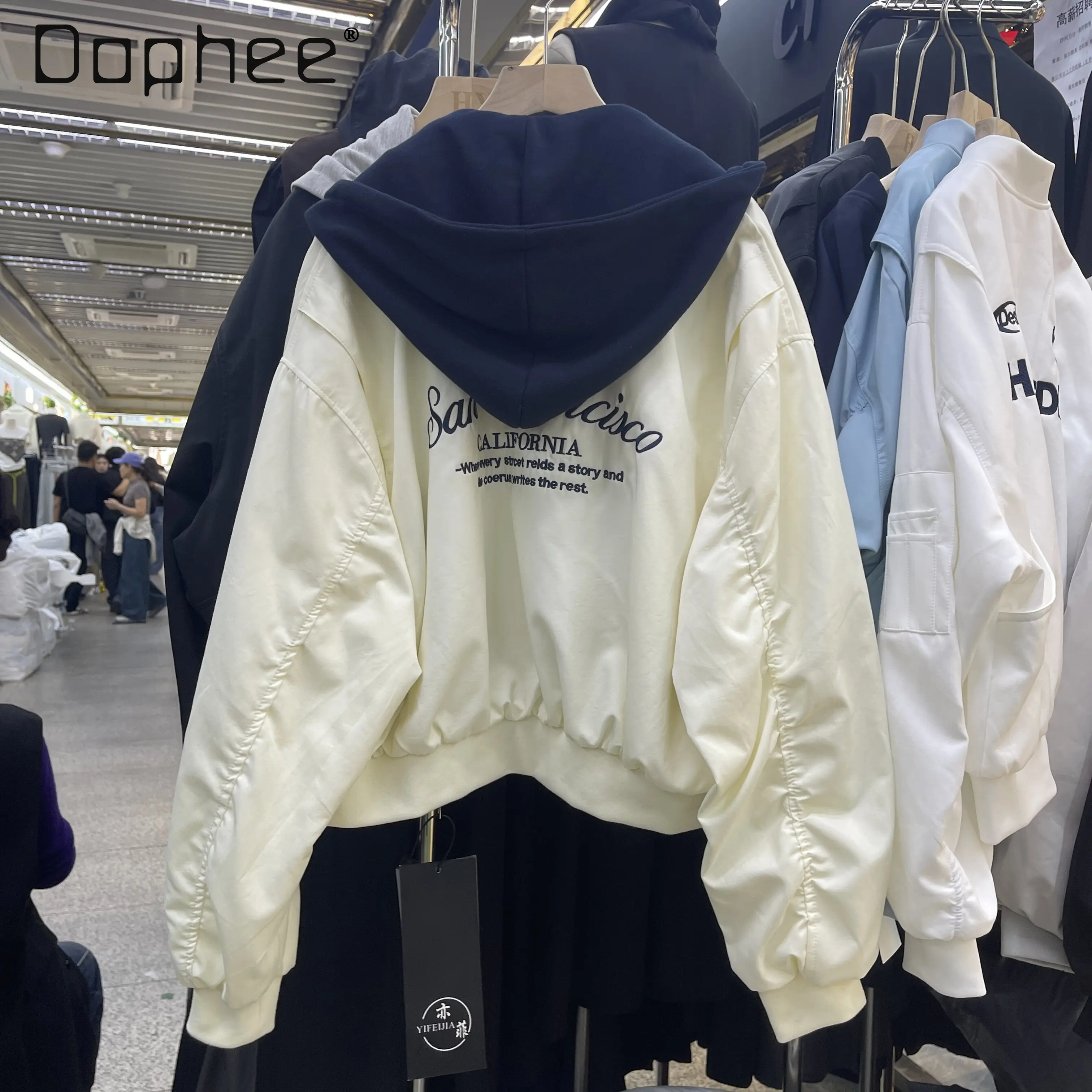 

This Year's Popular Super-good-looking Jackets White Hooded Jackets for Women's Autumn 2026 New Jacket Women