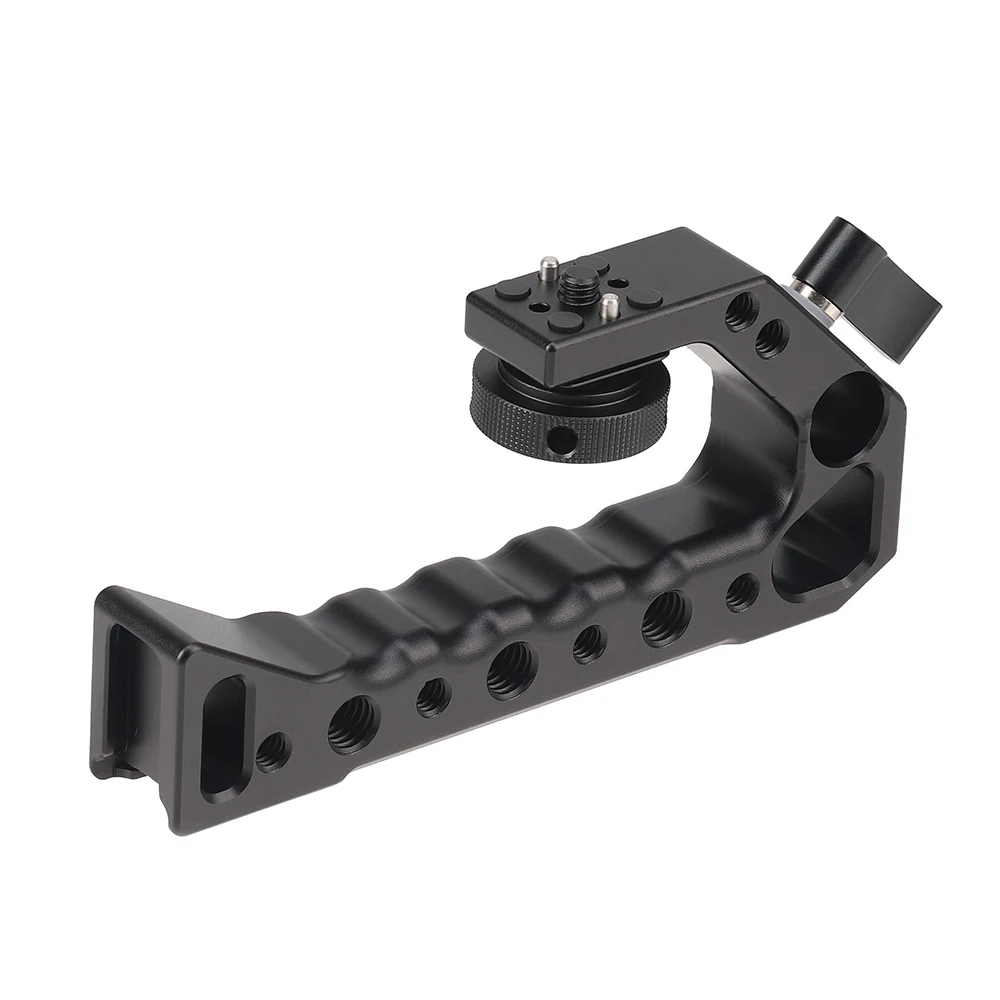 FOTGA مقبض علوي لايت مع مقبض كاميرا محمول للحذاء البارد مناسب لسوني لكانون لنيكون تمديد مقبض قفص الكاميرا