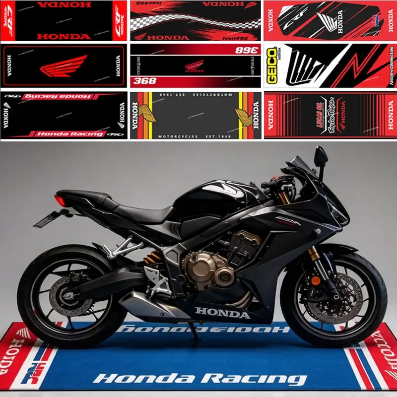 HONDA Garage Motorcycle Carpet Honda Motorcycle Parking Mat Anti-Slip Motor Rug Motorbike Display Floor Mat Home Decoration