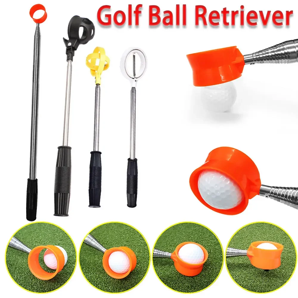 9ft/12ft Comfortable Handle Golf Ball Pickup Stainless Steel Extandable Golf Ball Picker Portable Golf Accessories