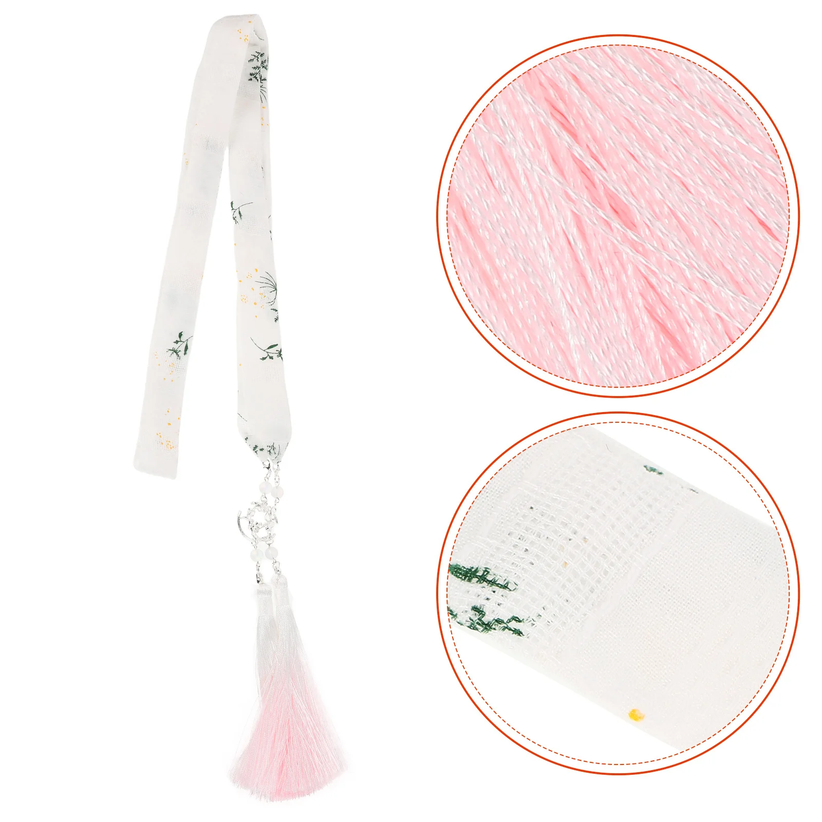 

Hanfu Accessories Gradient Tassel Ribbon Soft Fabric Hair Ornament For Traditional Chinese Style Vintage Cosplay Hair