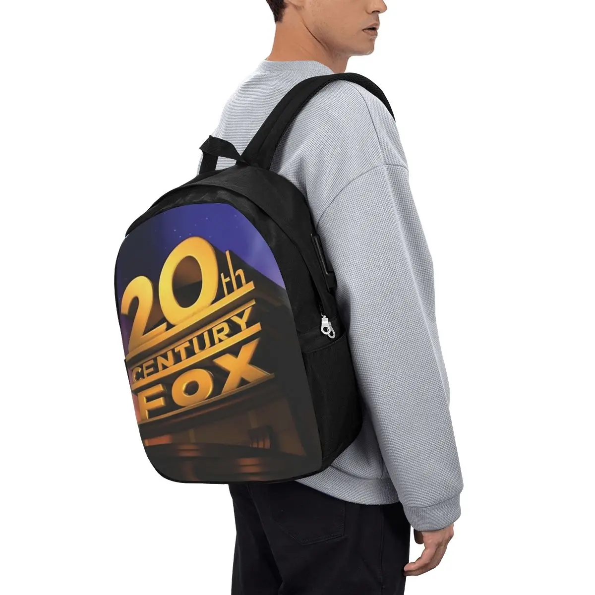 20th Century Fox Classic Backpack Travel Notebook Bag Computer College Student School Bag Laptop Shoulder Bags for Men Women view 3