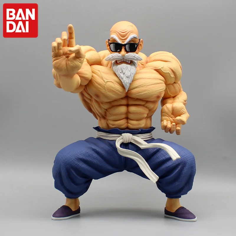 Cartoon Dragon Ball Muscle Strengthening Teacher Master Roshi Statue Action Figures Model Collect Ornaments Toy Holiday Gift