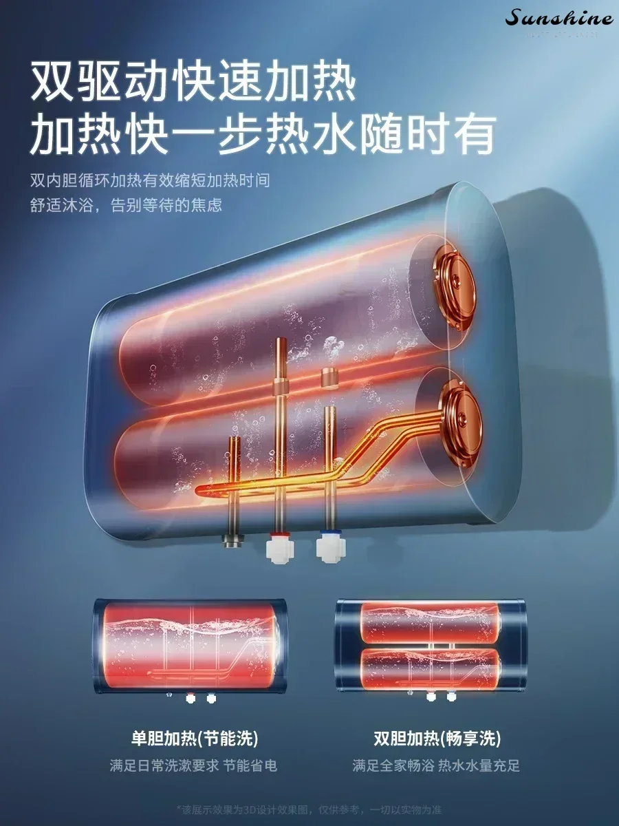 Water heater. Electric. Household bathroom. Small. Fast heat storage. Water bath heater. Hot water tap. Instant heizung.