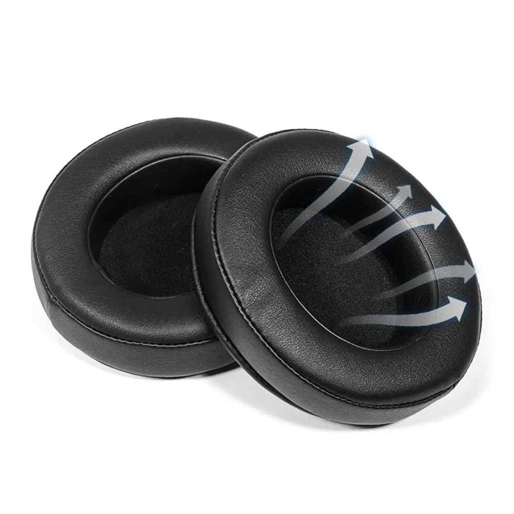 Leather Ear Pads Replacement Soft Earbuds Cover Noise-Cancelling Headset Earmuffs for Razer Nari Kraken V3 Pro