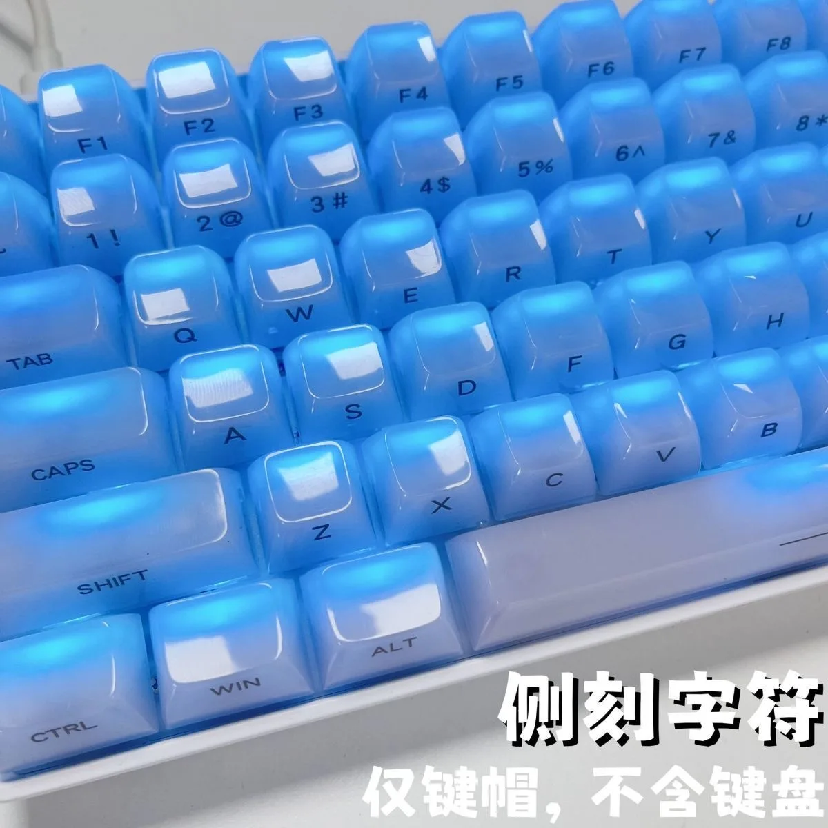 

Розовые колпачки для клавиш Медузы, высота MDA, маленький, полный набор из 119 клавиш, боковая гравировка, персонажи, полупрозрачная механическая клавиатура для ПК, колпачок для клавиш