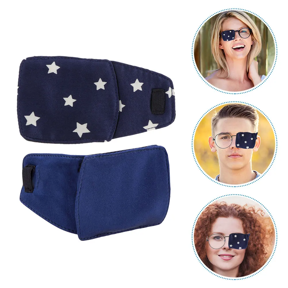 2 шт., шелковая нашивка, затеняющие очки, накладка на глаза для очков, капюшон для амблиопии, коррекция косой, удобная накладка на глаза для детей и взрослых
