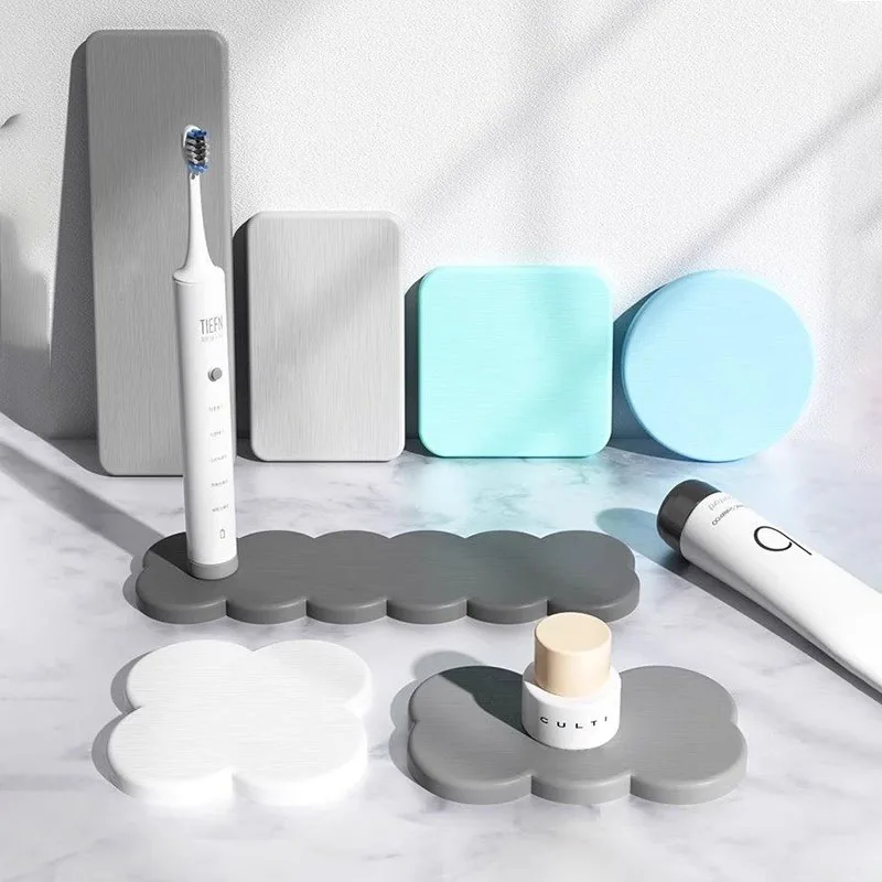 Diatom Mud Mats, Water Absorbing Pad, Hard Pad for Countertop, Washbasin, Toothbrush Cup, Non-slip Quick Drying Pad, Sink Mat