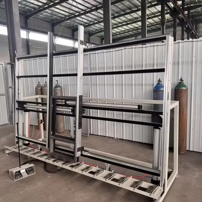 Pneumatic Lifting Table for Assembly and Commissioning of Glass Mechanical Doors and Windows
