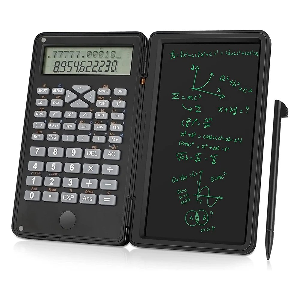 

Scientific Calculators, 12-Digit, Foldable Financial Calculator, LCD Dual Display Desk Calculator for School Office C