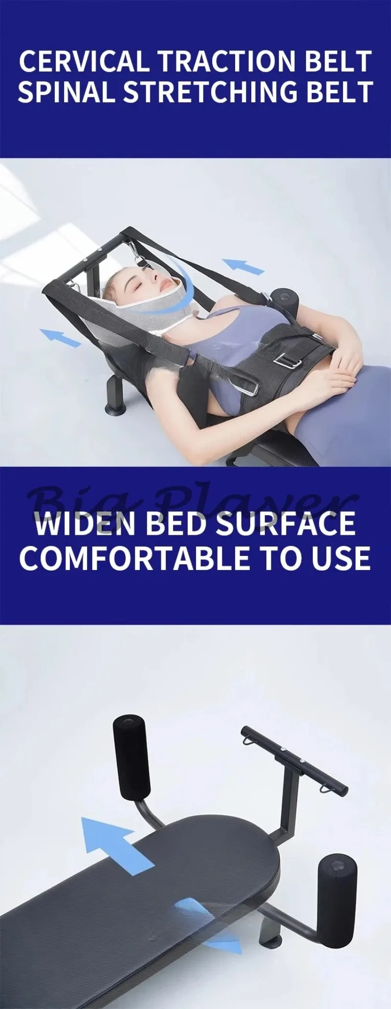 Increasing cervical spine and lumbar spine relaxer, leg-pulling fitness stretcher, home waist traction inversion machine