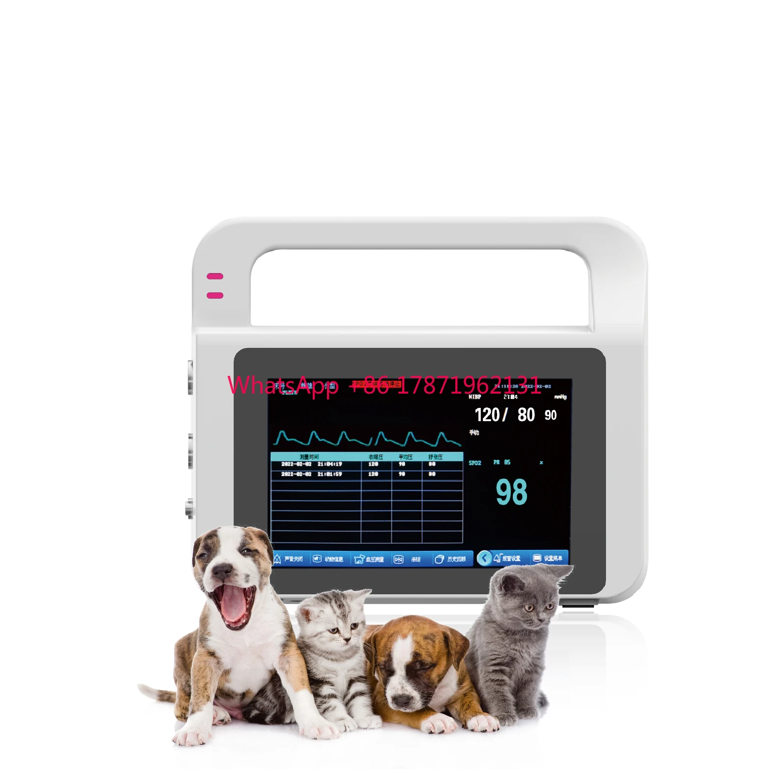 Veterinary Clinic Instrument Pet Icu Medical Multi Parameter Medical Vital Signs Monitor