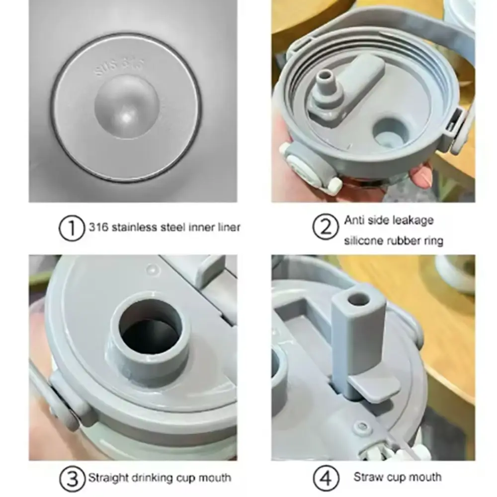 

Посуда для питья в тренажерном зале, 1 л/1,2 л, термос из нержавеющей стали, соломенная термобутылка большой емкости, термос для горячей/холодной воды, автомобиль