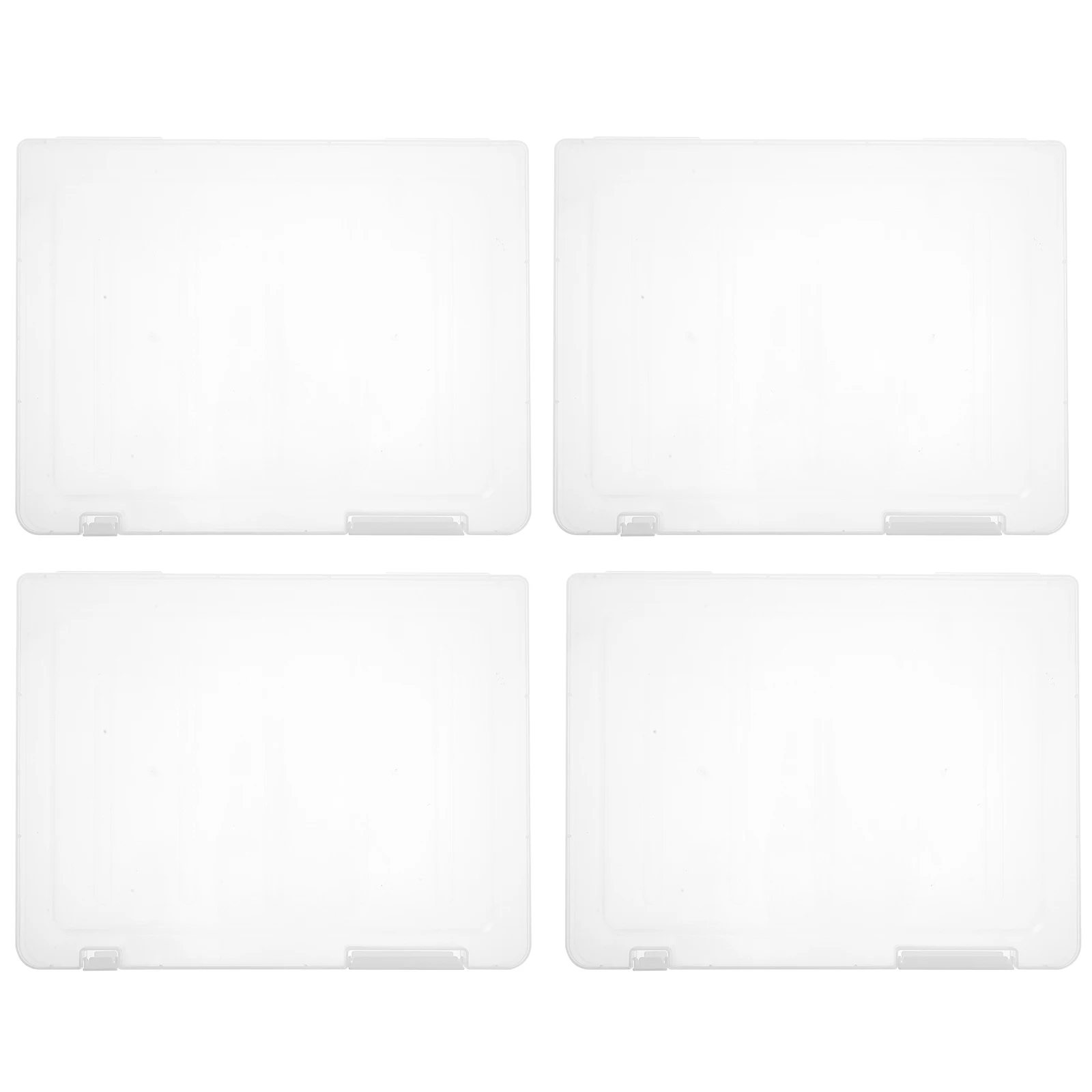 

4pcs File Organizer Box Storage Boxes For Cards Photos Postcards Certificate Plastic Storage Container Portable Card Holder