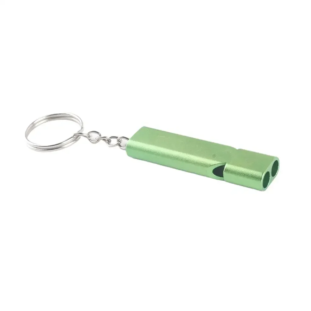 1-3PC Dual Frequency Survival Whistle Flat Metal Whistle for Outdoor Hiking Climbing Emergence Whistle Tools