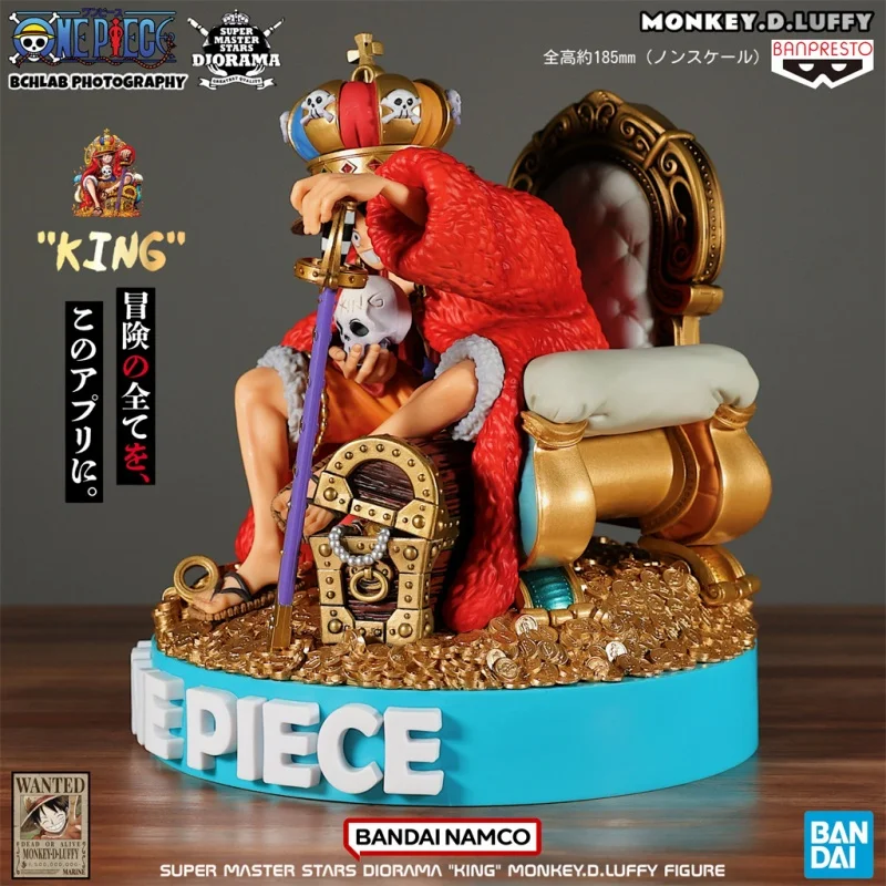 Bandai Authentieke One Piece SMSD Monkey D. Luffy Throne Crown Limited Edition figuurcadeau voor jongens speelgoedcollectie